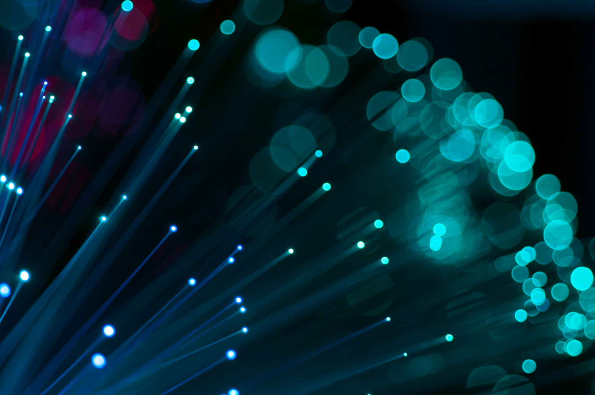 Abstract lights and filaments blue and magenta